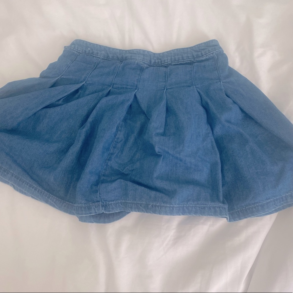preppy jean skirt.